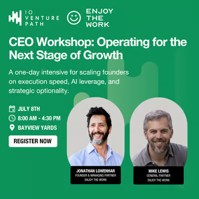 CEO Workshop: Operating for the Next Stage of Growth